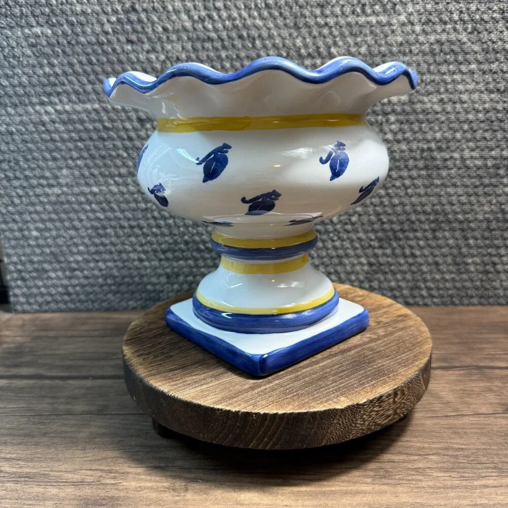 MCM Ceramic Pedestal Vase 6